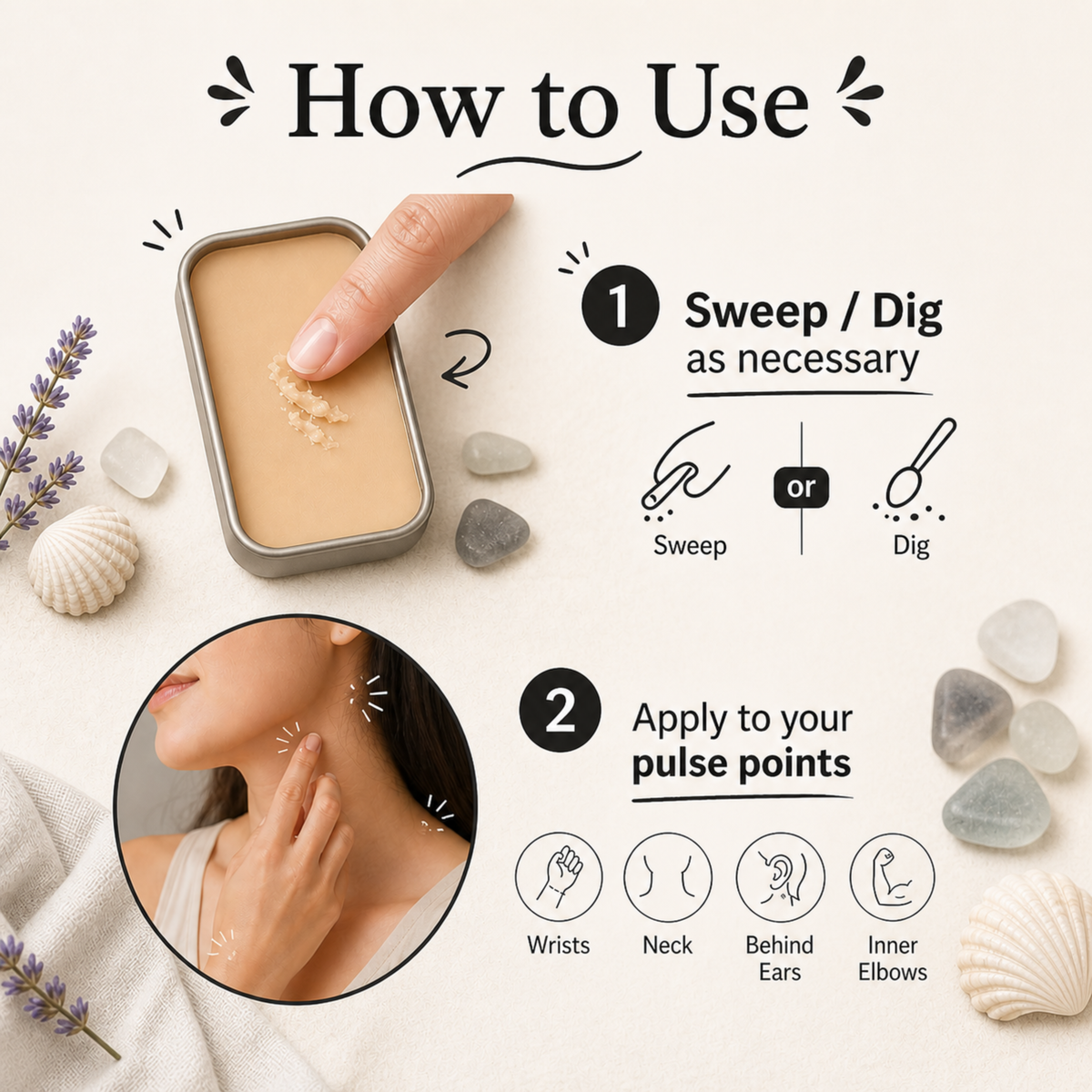 Solid Perfume Woody Fresh how to use - Raw Magic